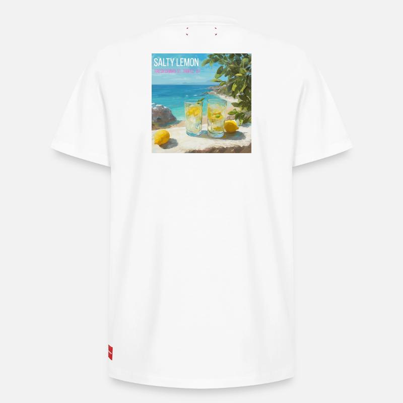 Magic Salt Lemon Beach 87 - T-shirt unisexe décontracté en coton Supima – de SPREAD - blanc