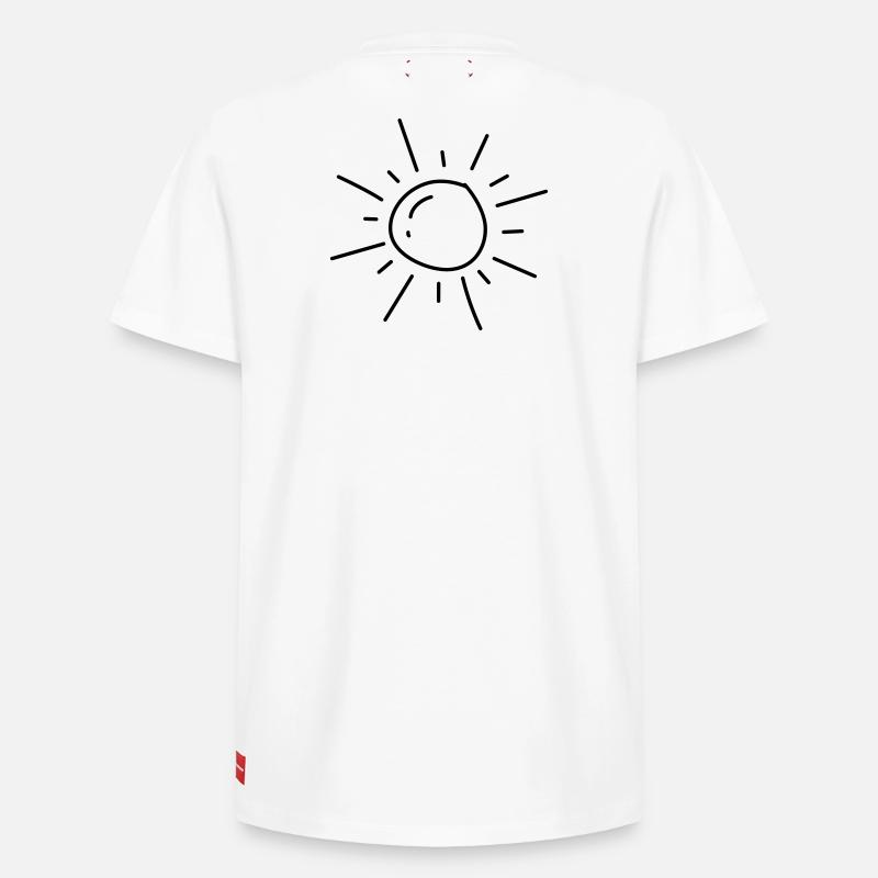 Sonne - Relaxed Unisex Supima Cotton T-Shirt – von SPREAD - Weiß