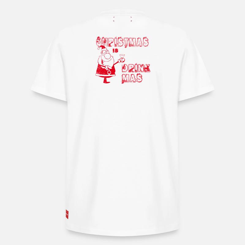 NOËL EST UNE BOISSON - T-shirt unisexe décontracté en coton Supima – de SPREAD - blanc