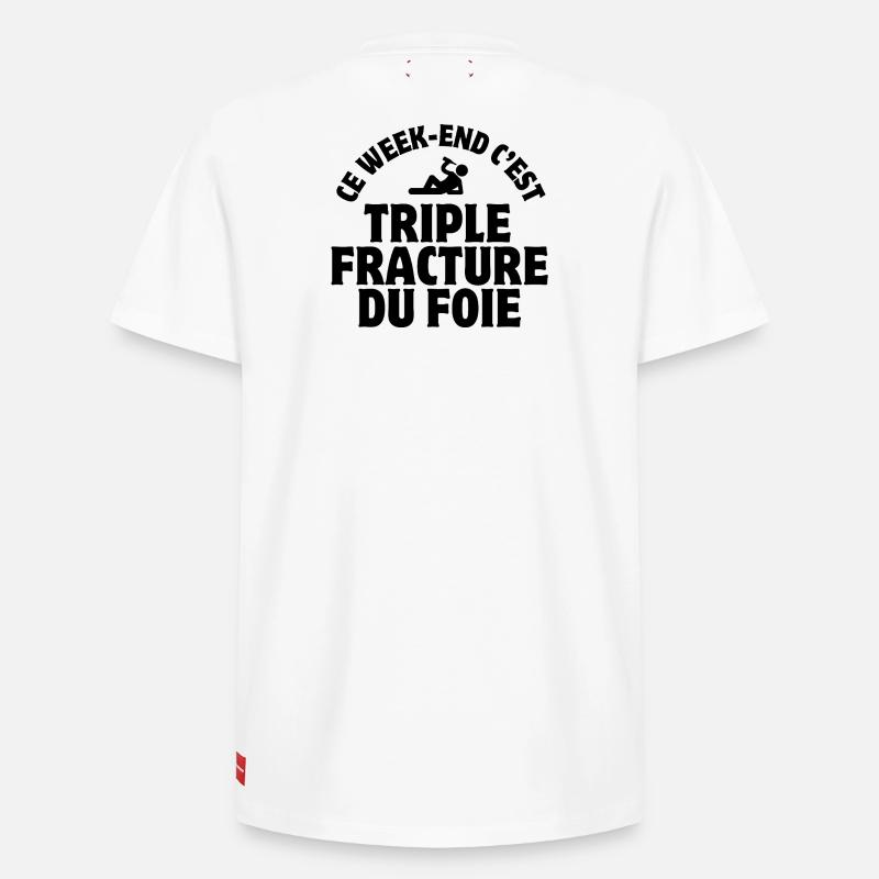 week-end, fiesta, EVG - T-shirt unisexe décontracté en coton Supima – de SPREAD - blanc