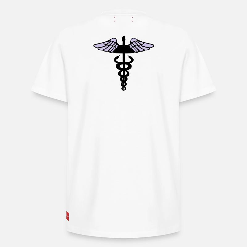 Caduceus - Relaxed Unisex Supima Cotton T-Shirt – von SPREAD - Weiß