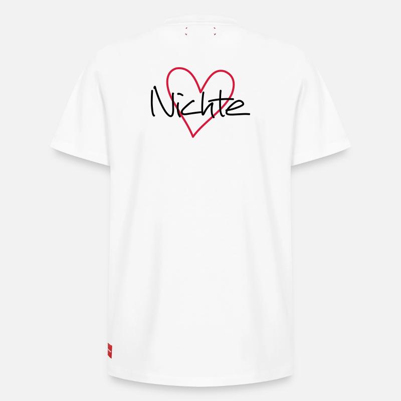 Nichte Herz Geschenk Geschenkidee Partnerlook - Relaxed Unisex Supima Cotton T-Shirt – von SPREAD - Weiß