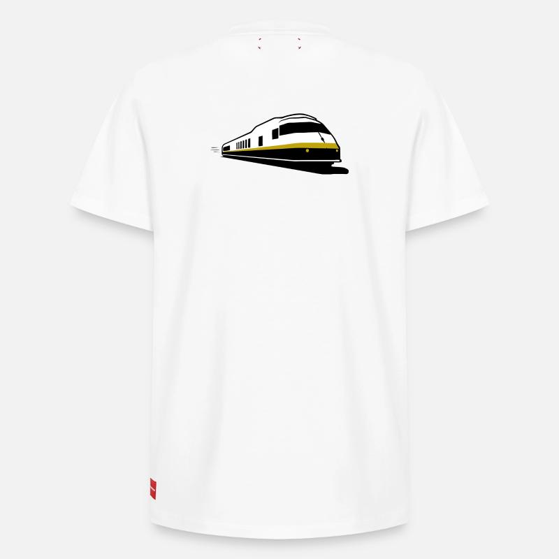 TRAIN - Zug - Chemin de fer - Relaxed Unisex Supima Cotton T-Shirt – von SPREAD - Weiß