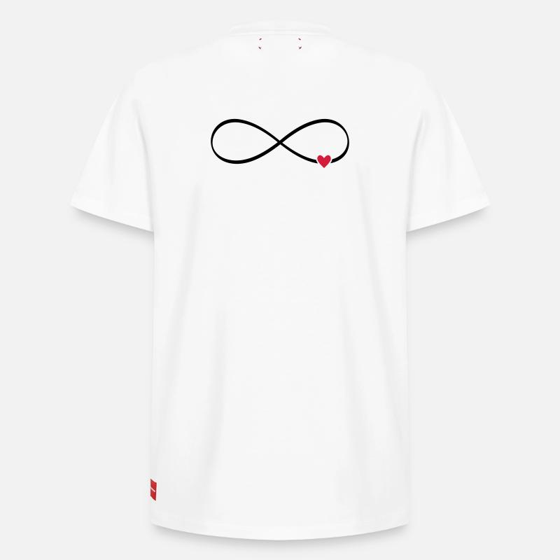 Herz unendlichkeit Zeichen Symbol Geschenk - Relaxed Unisex Supima Cotton T-Shirt – von SPREAD - Weiß