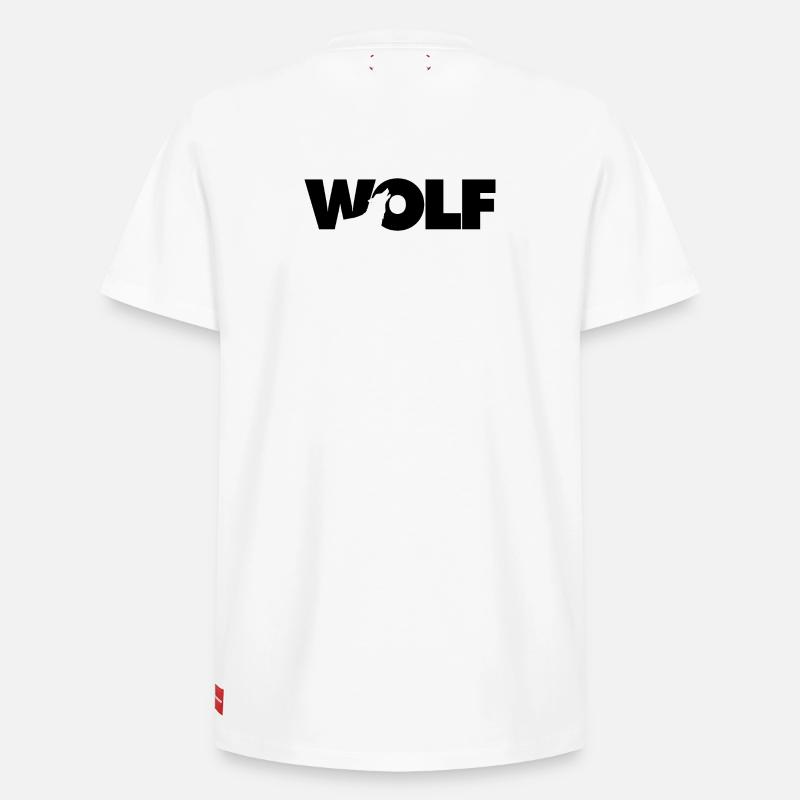 Wolf - Relaxed Unisex Supima Cotton T-Shirt – von SPREAD - Weiß