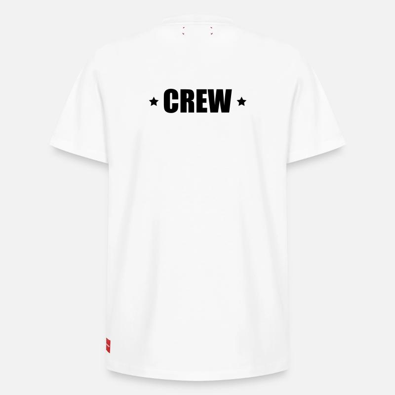 Crew mit Sterne - Relaxed Unisex Supima Cotton T-Shirt – von SPREAD - Weiß