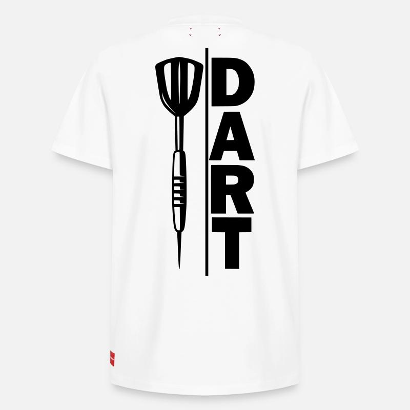 Fléchettes, fléchettes, FLÈCHE DE DASH - T-shirt unisexe décontracté en coton Supima – de SPREAD - blanc
