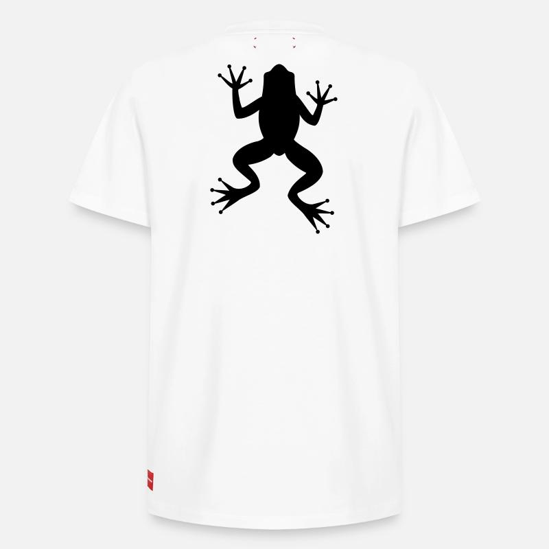 Frog toad tree frog silhouette - Relaxed Unisex Supima Cotton T-Shirt – by SPREAD - white