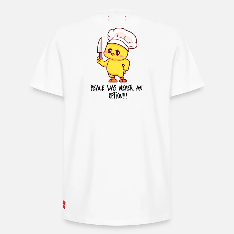 Poussin Chef Trancheur Charmeur - T-shirt unisexe décontracté en coton Supima – de SPREAD - blanc