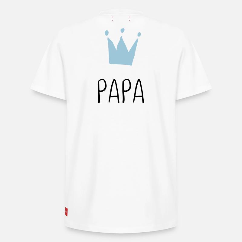 Papa Krone - Bester Papa - Relaxed Unisex Supima Cotton T-Shirt – von SPREAD - Weiß