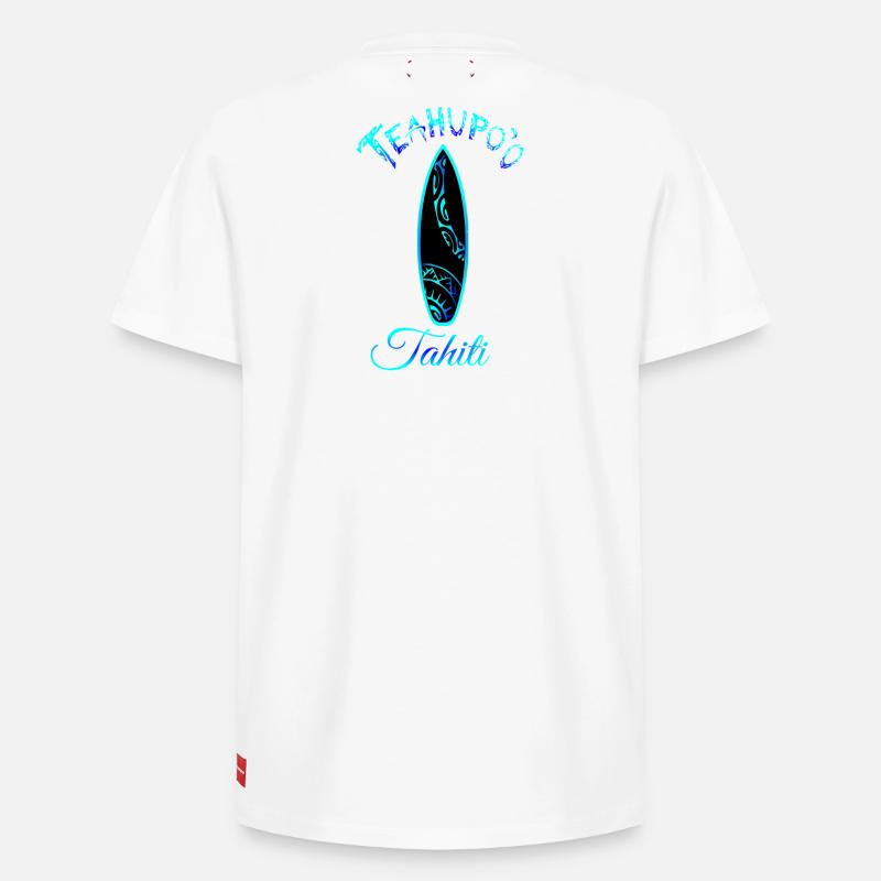 TEAHUPO'O - T-shirt unisexe décontracté en coton Supima – de SPREAD - blanc