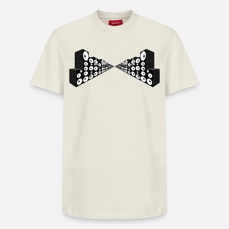 Tunnel de son Infini - T-shirt unisexe décontracté en coton Supima – de SPREAD - blanc cassé