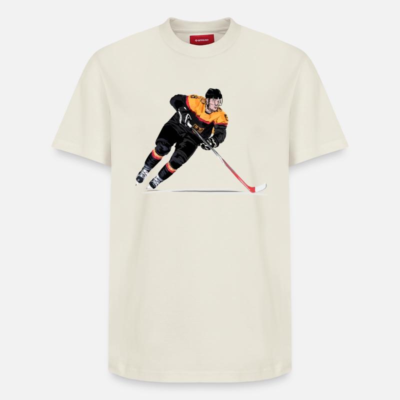 Hockey - T-shirt unisexe décontracté en coton Supima – de SPREAD - blanc cassé
