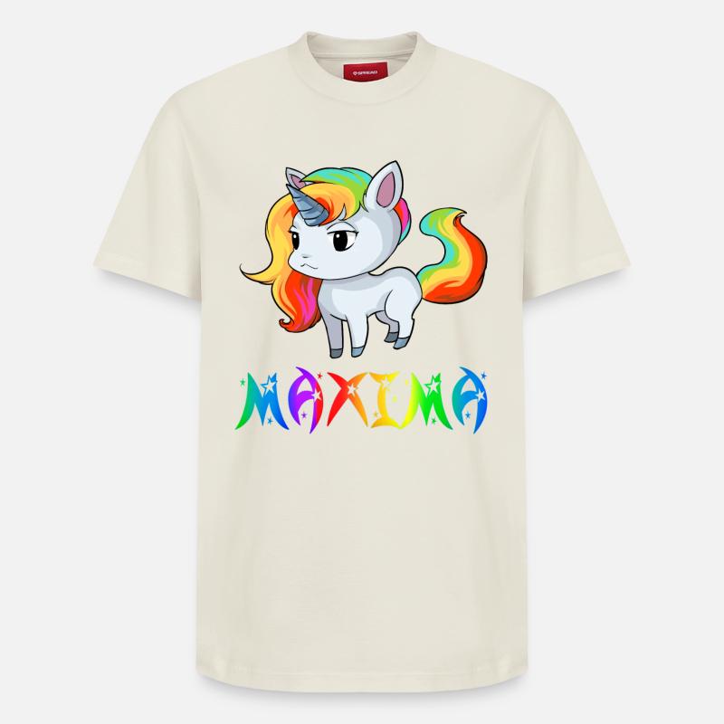 maxima Einhorn - T-shirt unisexe décontracté en coton Supima – de SPREAD - blanc cassé