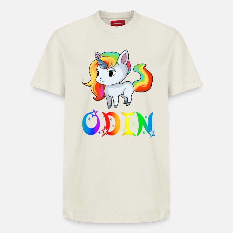 Unicorn Odin - T-shirt unisexe décontracté en coton Supima – de SPREAD - blanc cassé