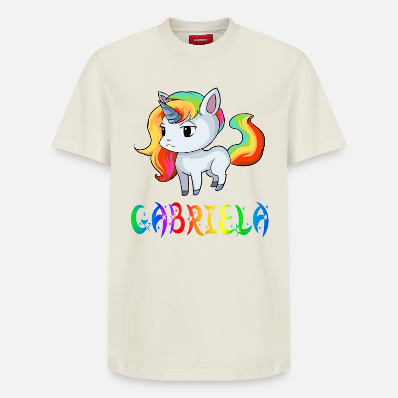 Einhorn Gabriela - T-shirt unisexe décontracté en coton Supima – de SPREAD - blanc cassé
