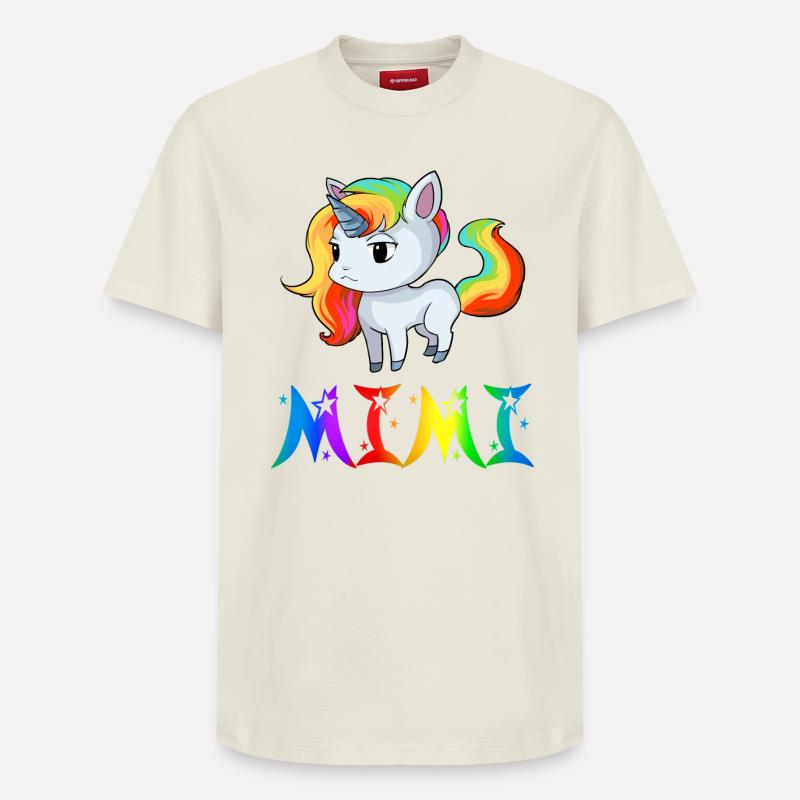 Einhorn Mimi - Relaxed Unisex Supima Cotton T-Shirt – von SPREAD - Naturweiß