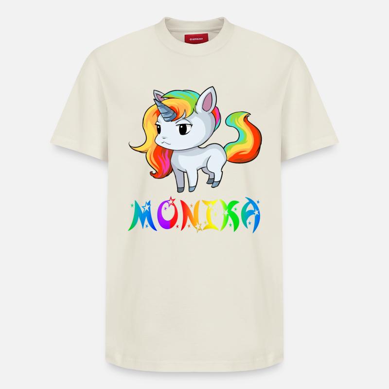 Einhorn Monika - Relaxed Unisex Supima Cotton T-Shirt – von SPREAD - Naturweiß