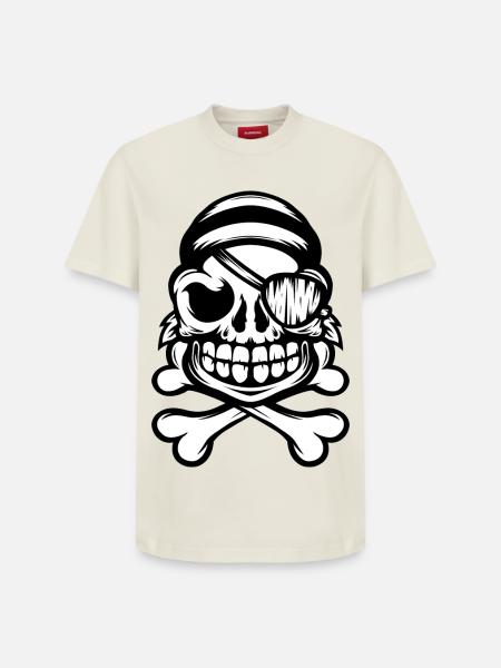 Jolly Pirate - Relaxed Unisex Supima Cotton T-Shirt – by SPREAD - off white