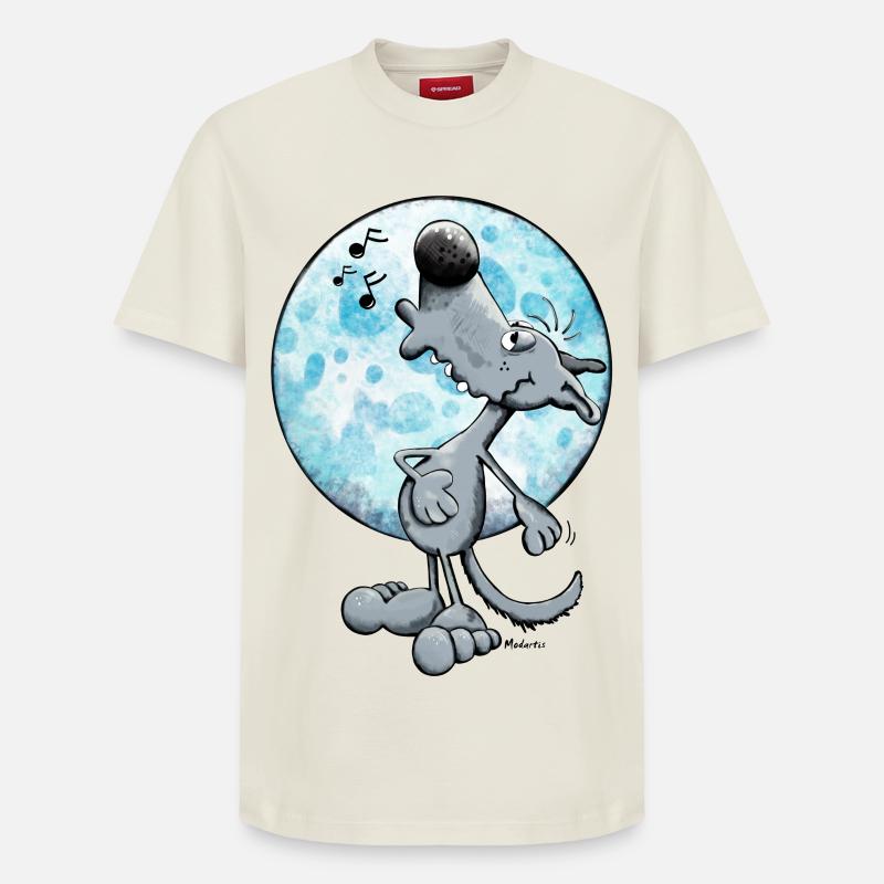 Chanter Loup - T-shirt unisexe décontracté en coton Supima – de SPREAD - blanc cassé