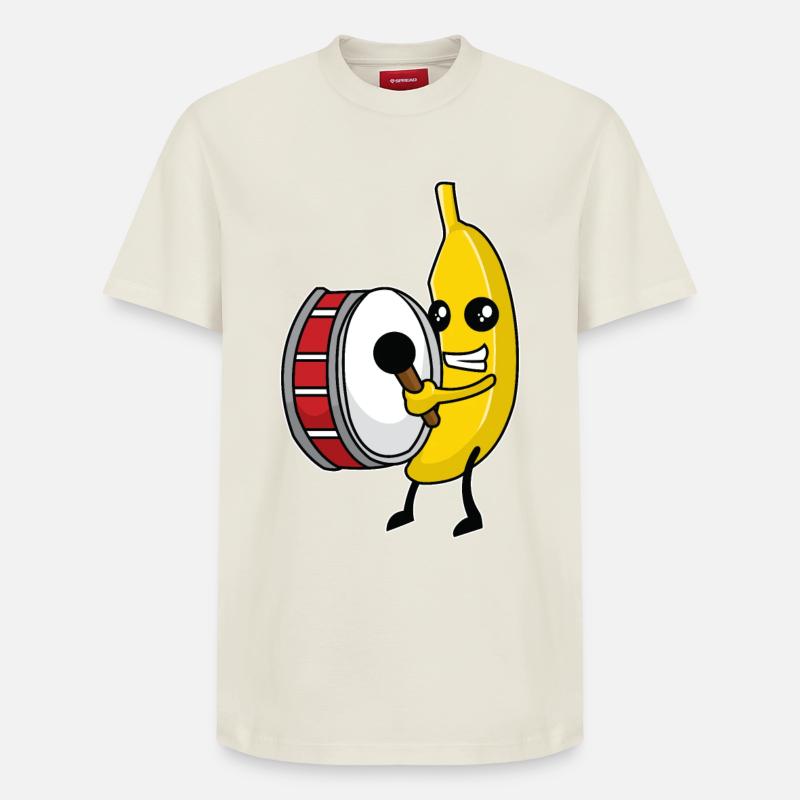 Banane - Relaxed Unisex Supima Cotton T-Shirt – von SPREAD - Naturweiß