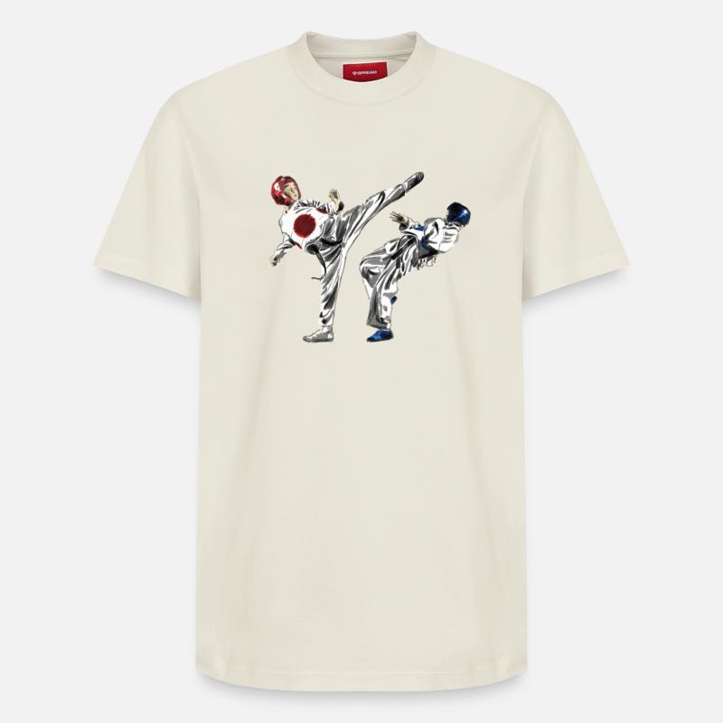 taekwondo - T-shirt unisexe décontracté en coton Supima – de SPREAD - blanc cassé
