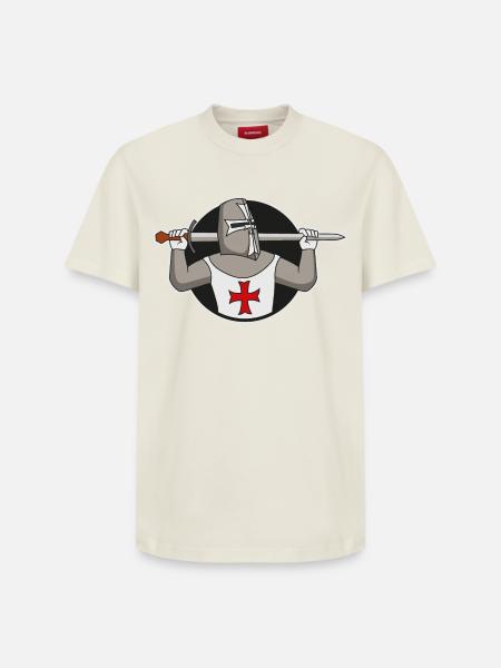 Crusader | Knight - Relaxed Unisex Supima Cotton T-Shirt – by SPREAD - off white
