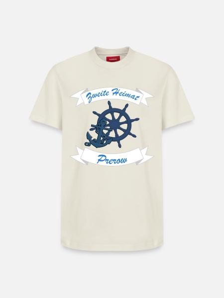 Zweite Heimat Prerow - Relaxed Unisex Supima Cotton T-Shirt – von SPREAD - Naturweiß