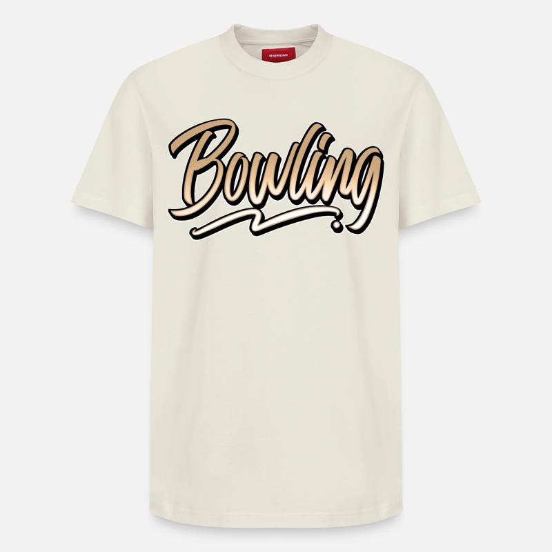 Bowling - T-shirt unisexe décontracté en coton Supima – de SPREAD - blanc cassé