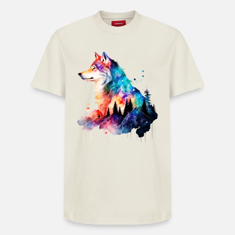 Wolf - Relaxed Unisex Supima Cotton T-Shirt – by SPREAD - off white