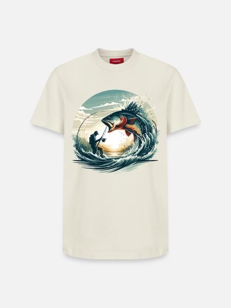 Fishing Angler Dynamics Gift - Relaxed Unisex Supima Cotton T-Shirt – by SPREAD - off white