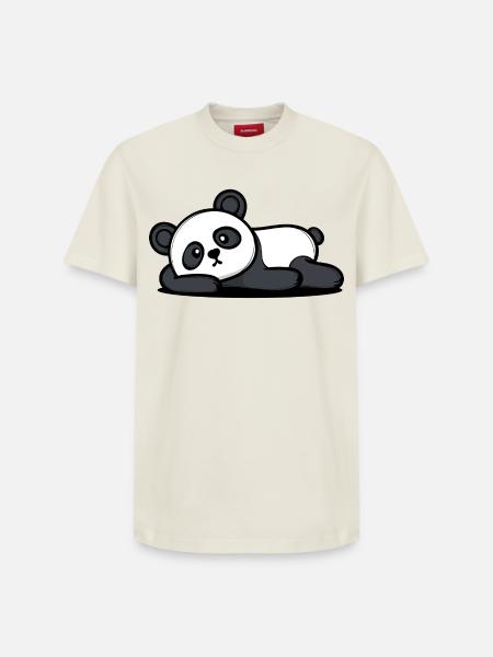 Is Mir Egal Statement Panda Gleichgültig - Relaxed Unisex Supima Cotton T-Shirt – von SPREAD - Naturweiß
