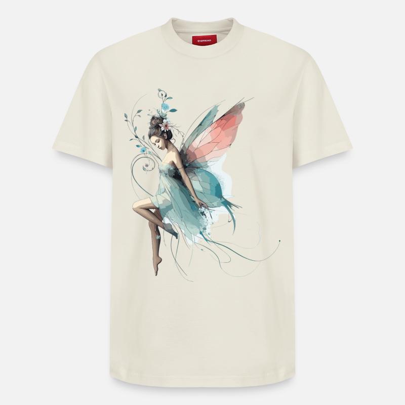 Fée fée monde cadeau - T-shirt unisexe décontracté en coton Supima – de SPREAD - blanc cassé