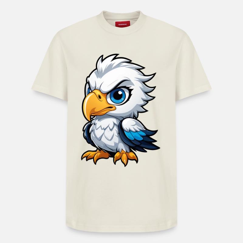 Poussin aigle effronté - T-shirt unisexe décontracté en coton Supima – de SPREAD - blanc cassé