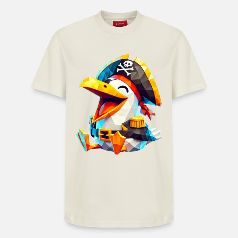 mouette pirate - T-shirt unisexe décontracté en coton Supima – de SPREAD - blanc cassé