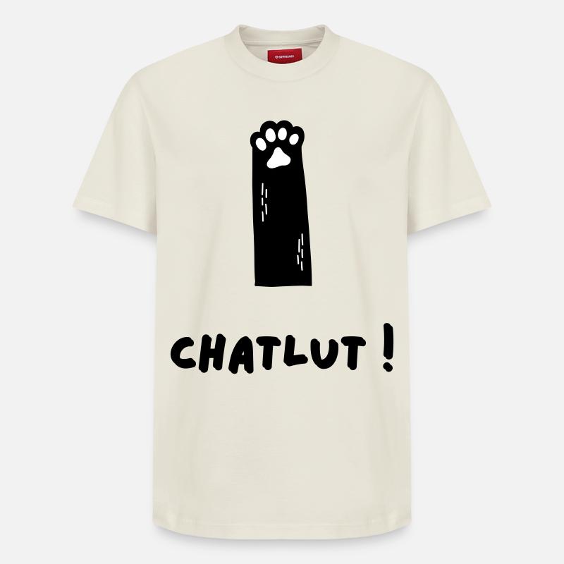 Die Katze, die Chatlut sagt - Relaxed Unisex Supima Cotton T-Shirt – von SPREAD - Naturweiß