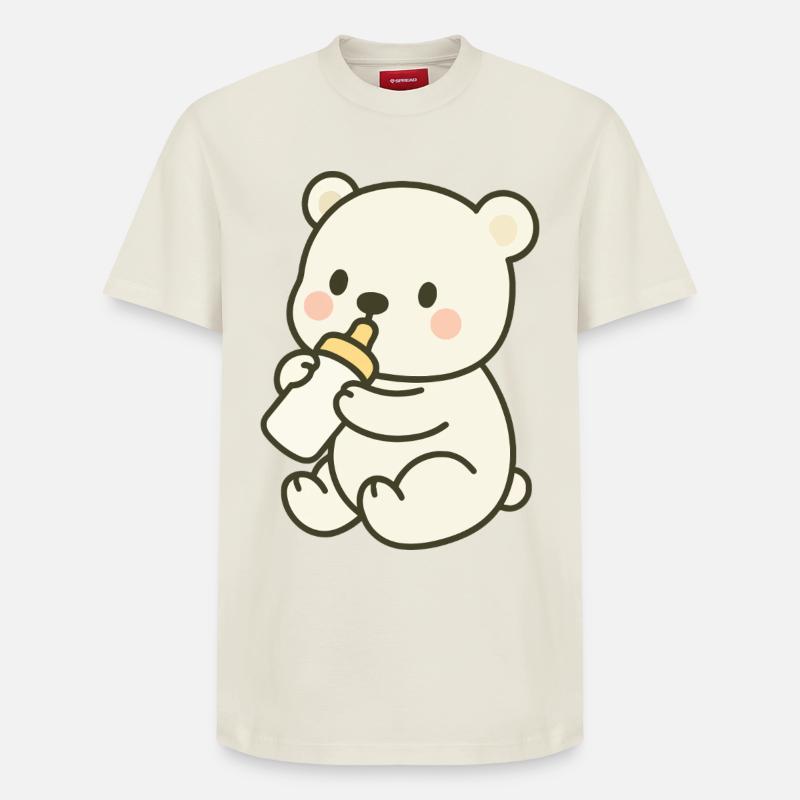 Milchzeit im Eis - Relaxed Unisex Supima Cotton T-Shirt – von SPREAD - Naturweiß