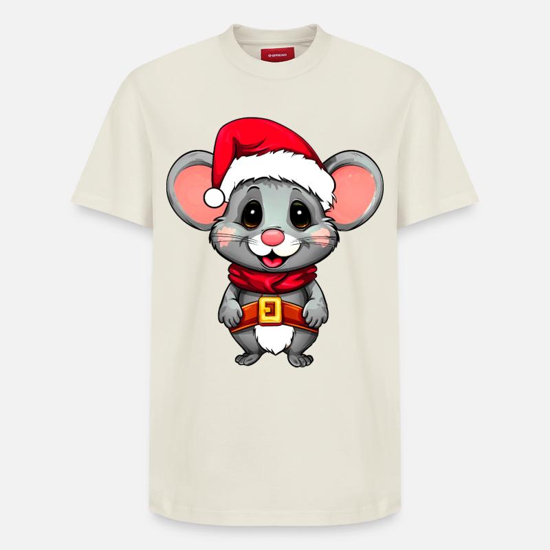 Mäuse Christmas - Relaxed Unisex Supima Cotton T-Shirt – von SPREAD - Naturweiß