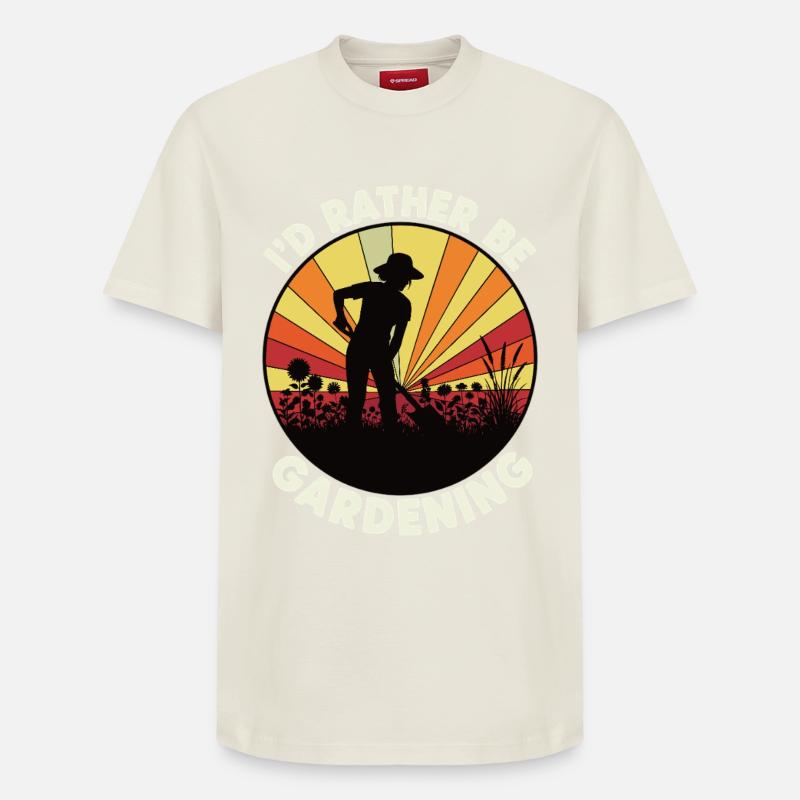 Jardinage avec motif d’humour - T-shirt unisexe décontracté en coton Supima – de SPREAD - blanc cassé