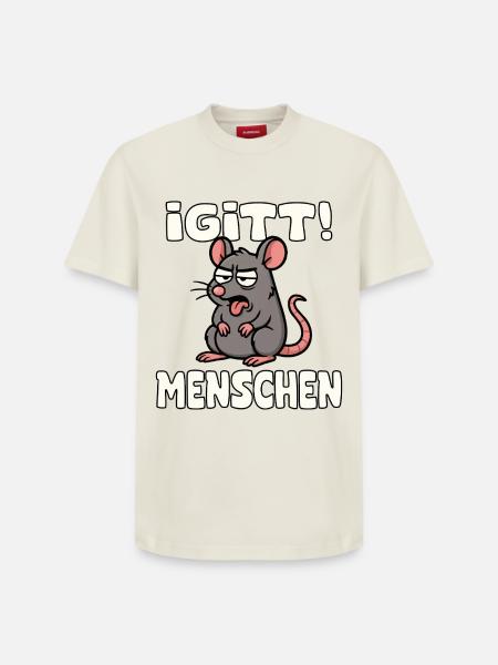Rat avec Langue iGITt HUMANS - T-shirt unisexe décontracté en coton Supima – de SPREAD - blanc cassé