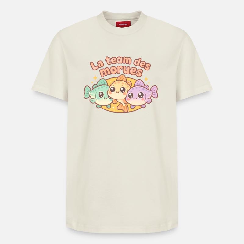 La Team Morues Kawaii - T-shirt unisexe décontracté en coton Supima – de SPREAD - blanc cassé