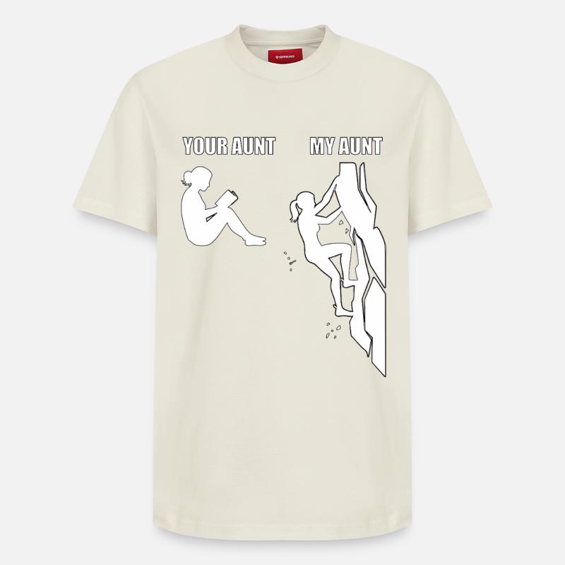 Escalade Aunt Bouldering - T-shirt unisexe décontracté en coton Supima – de SPREAD - blanc cassé