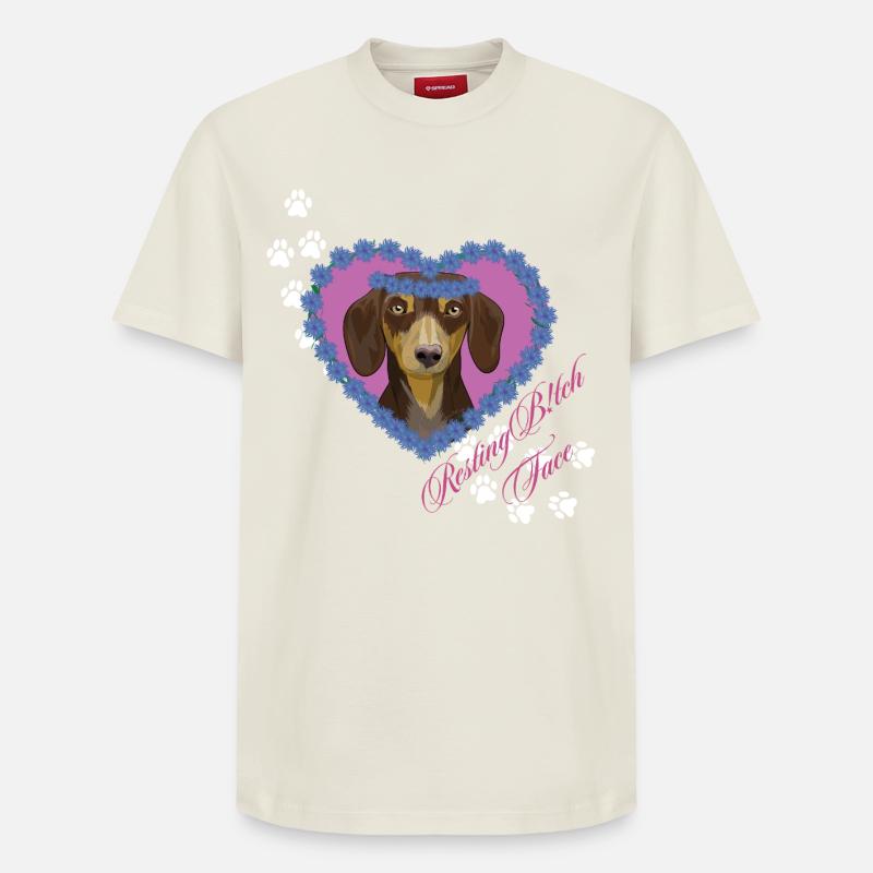 Visage de au repos - T-shirt unisexe décontracté en coton Supima – de SPREAD - blanc cassé