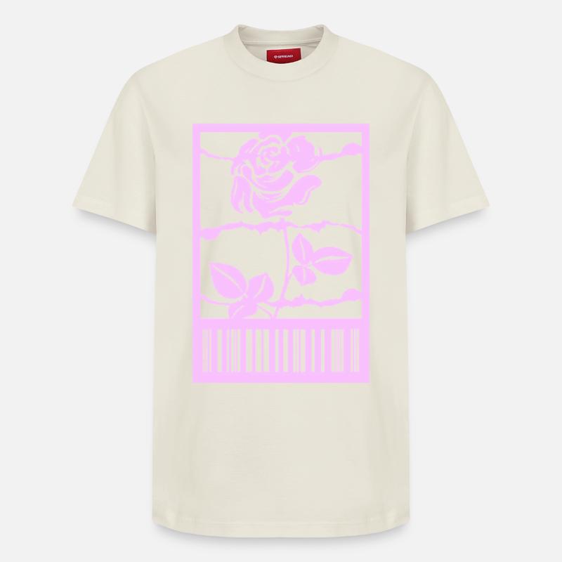 Gothic Rose Stacheldraht Strichcode Urban Style - Relaxed Unisex Supima Cotton T-Shirt – von SPREAD - Naturweiß