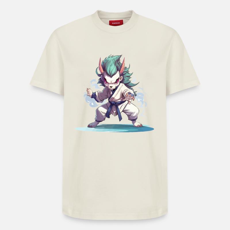 Combattant Démon en Gi - T-shirt unisexe décontracté en coton Supima – de SPREAD - blanc cassé