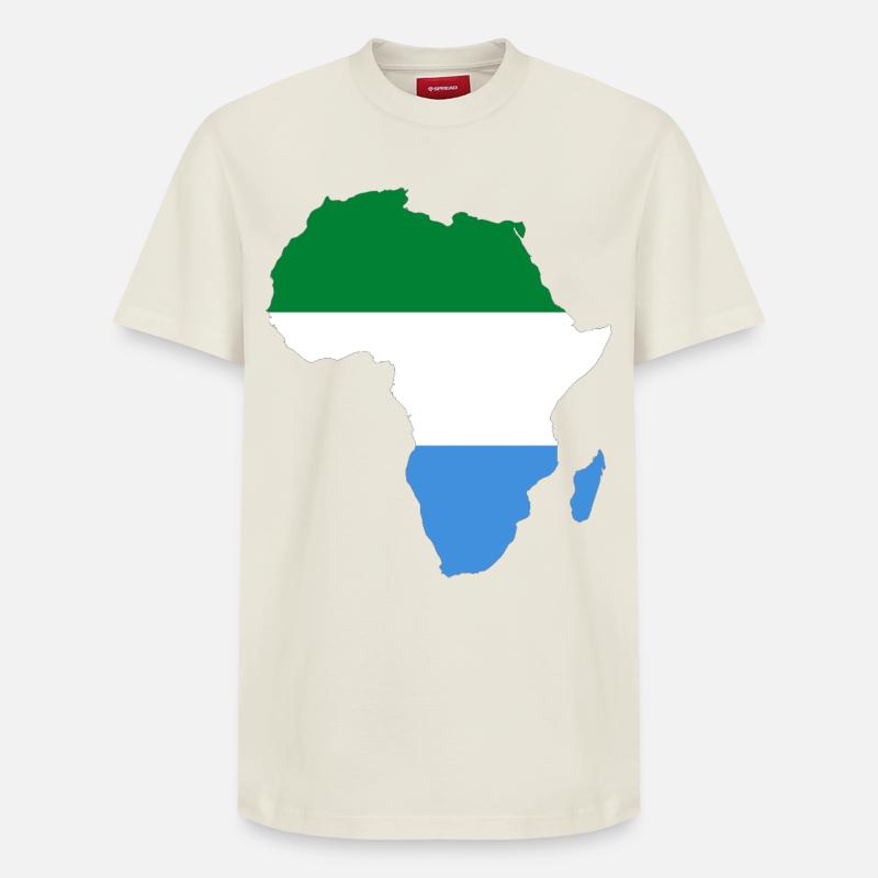 Sierra_Leone_Flagge_Afrika - T-shirt unisexe décontracté en coton Supima – de SPREAD - blanc cassé