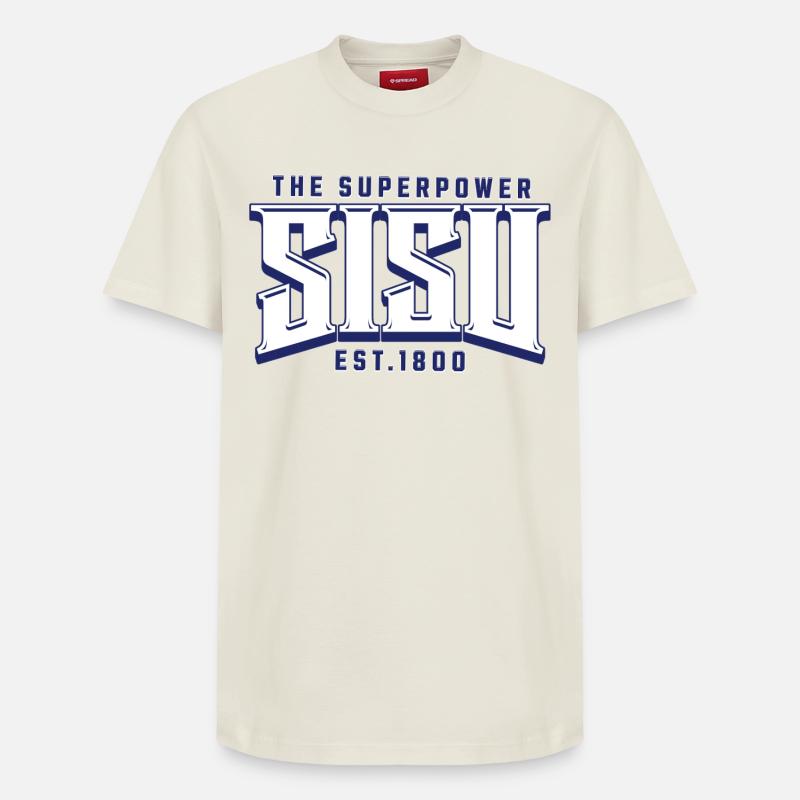Impression du logo Content Superpower - T-shirt unisexe décontracté en coton Supima – de SPREAD - blanc cassé