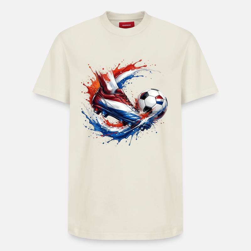 Football - Pays-Bas - T-shirt unisexe décontracté en coton Supima – de SPREAD - blanc cassé
