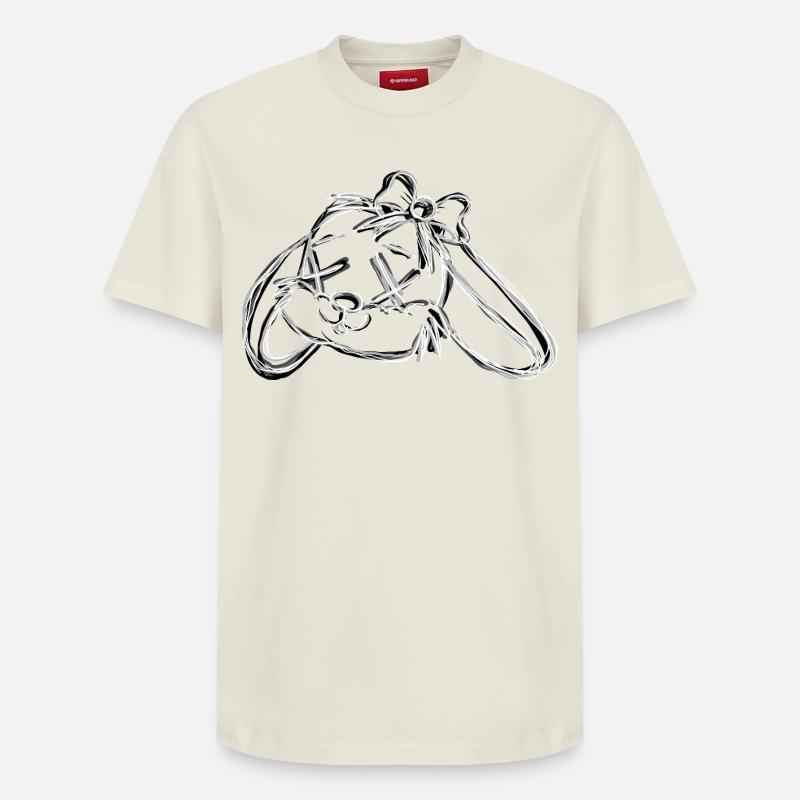 Dead Bunny Grey - T-shirt unisexe décontracté en coton Supima – de SPREAD - blanc cassé