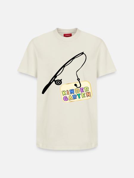 Kindergartenkind Kindergarten Angeln - Relaxed Unisex Supima Cotton T-Shirt – von SPREAD - Naturweiß
